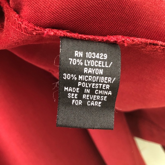 ๐HP๐ HSZ STUDIO WOMAN Tencel Maxi Skirt Set + Jacket 2 Pc Red Vintage 2X - Picture 11 of 13